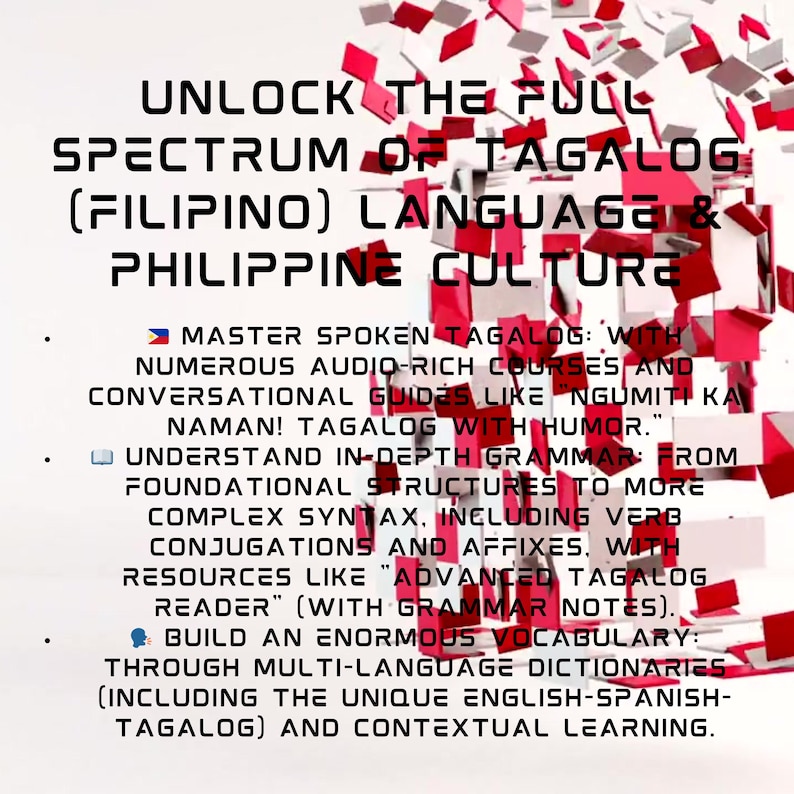 Learn Tagalog (filipino) Ultimate Ebook & Audio Culture Bundle PDF/MP3(00)