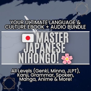 Learn Japanese Ebook & Audio Bundle: Beginner to Advanced (PDF/MP3)