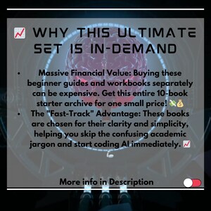 May include: Image with text: "WHY THIS ULTIMATE SET IS IN-DEMAND." The image promotes a 10-book starter archive for AI coding. The text highlights the "Fast-Track" advantage, emphasizing clarity and simplicity to help beginners.