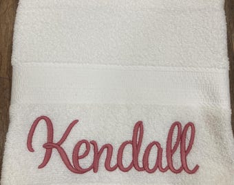 Personalized Embroidered Bath Towel | Custom Monogram Towel with Name | Luxury Bathroom Decor Gift