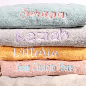 Personalized Embroidered Bath Towel – Super Soft Custom Towels, Bath Sheets or Towel Sets