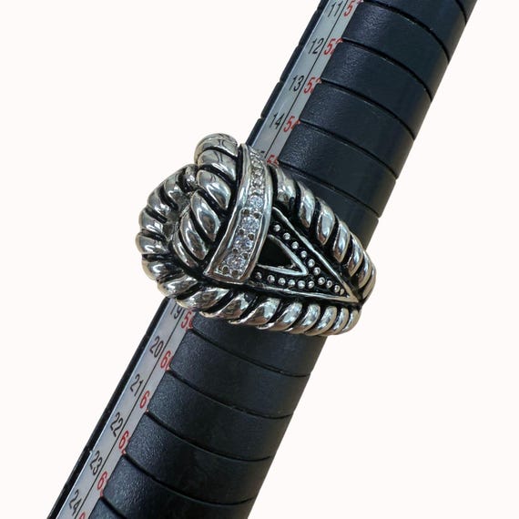 Bold Sterling Silver Statement Knot Ring With Int… - image 6