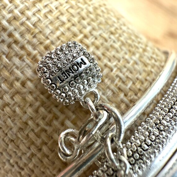 Vintage Monet Silver-Tone Stackable Bangle Bracel… - image 6