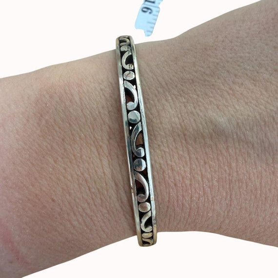 Brighton Silver Scrollwork Design Bangle Bracelet… - image 6