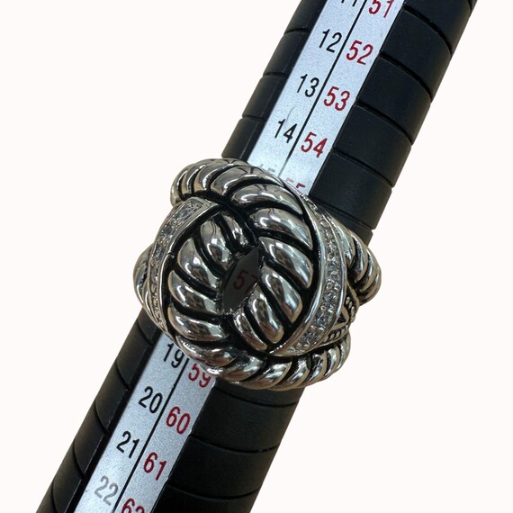 Bold Sterling Silver Statement Knot Ring With Int… - image 5