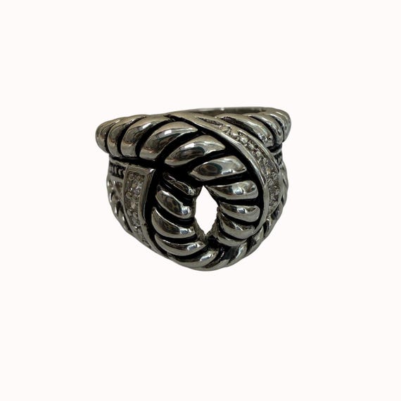 Bold Sterling Silver Statement Knot Ring With Int… - image 8