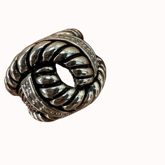 Bold Sterling Silver Statement Knot Ring With Int… - image 2