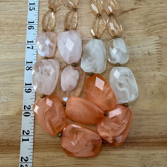 Simone Chic Faceted Acrylic Bead Statement Neckla… - image 3