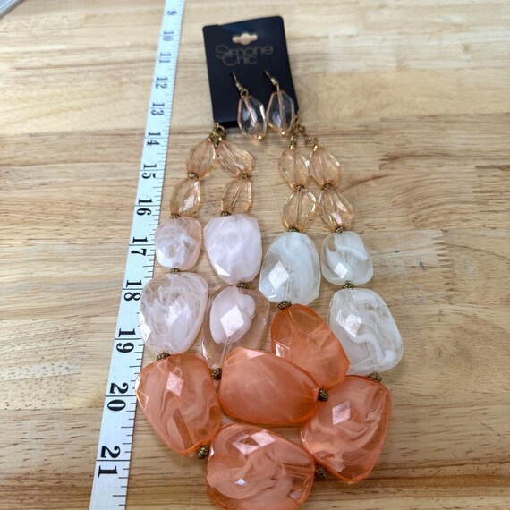 Simone Chic Faceted Acrylic Bead Statement Neckla… - image 2