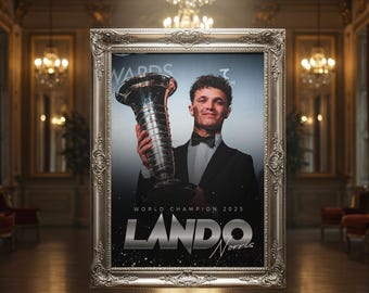 Lando Norris World Champion 2025 Trophy Poster