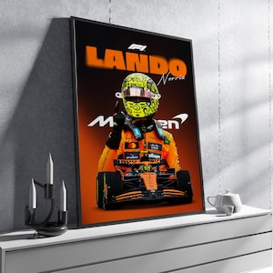 Lando Norris McLaren F1 Poster | Digital Download | Formula 1 Wall Art | A4 JPEG | Racing Decor for F1 Fans
