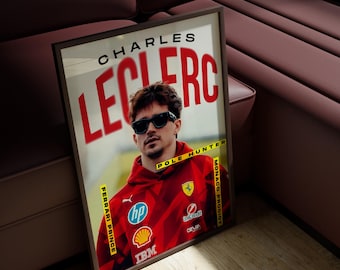 Charles Leclerc F1 Poster | Ferrari Prince Wall Art Print