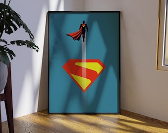 Superman Minimalist Poster Digital Download