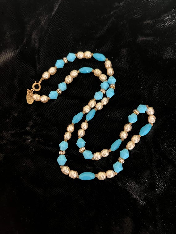 Miriam Haskell Pearl and glass beaded necklace 20… - image 4
