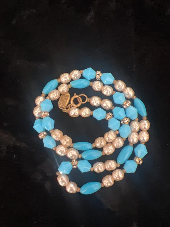 Miriam Haskell Pearl and glass beaded necklace 20… - image 8