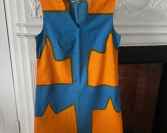 Bold patterned shift original Marimekko dress