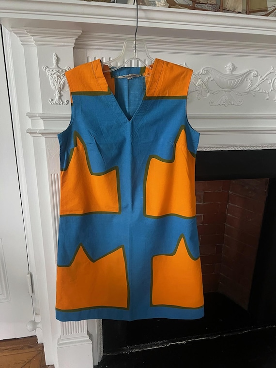 Bold patterned shift original Marimekko dress - image 1