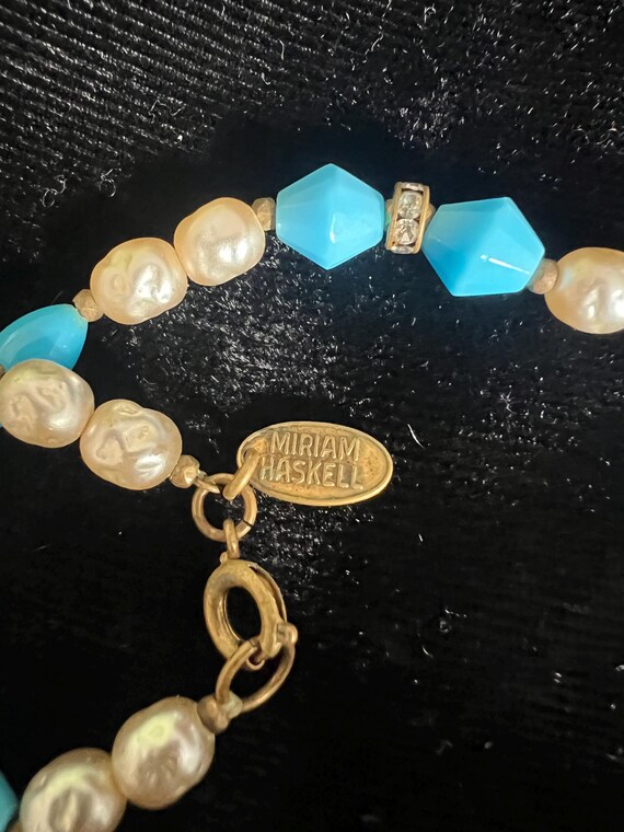Miriam Haskell Pearl and glass beaded necklace 20… - image 7