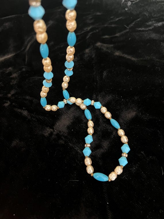 Miriam Haskell Pearl and glass beaded necklace 20… - image 5