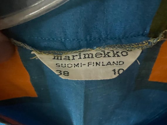Bold patterned shift original Marimekko dress - image 2