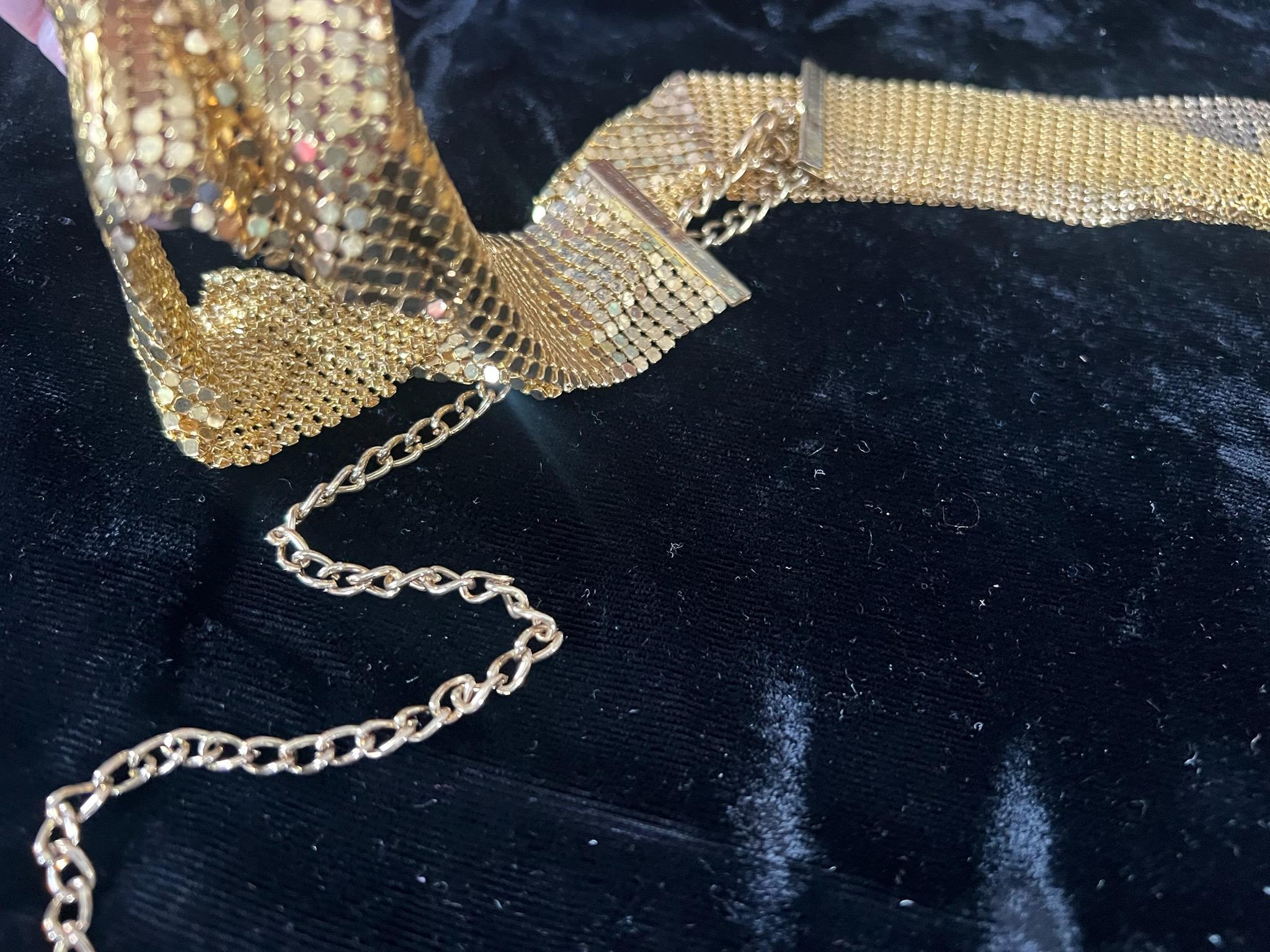 1970s Disco Glam Gold-Tone Mesh Belt 70s Disco Gold Mesh Belt – Studio 54 Shine - Etsy main image 3