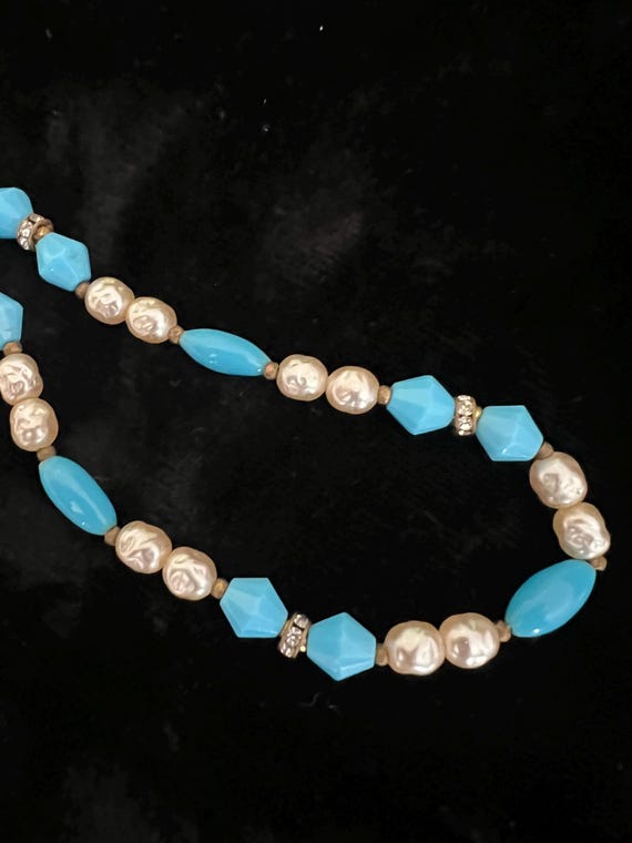 Miriam Haskell Pearl and glass beaded necklace 20… - image 1