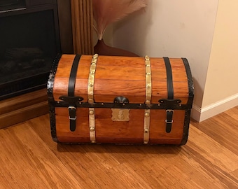 Antique Restored 1860's Jenny Lind Stagecoach Trunk With Key! - Etsy