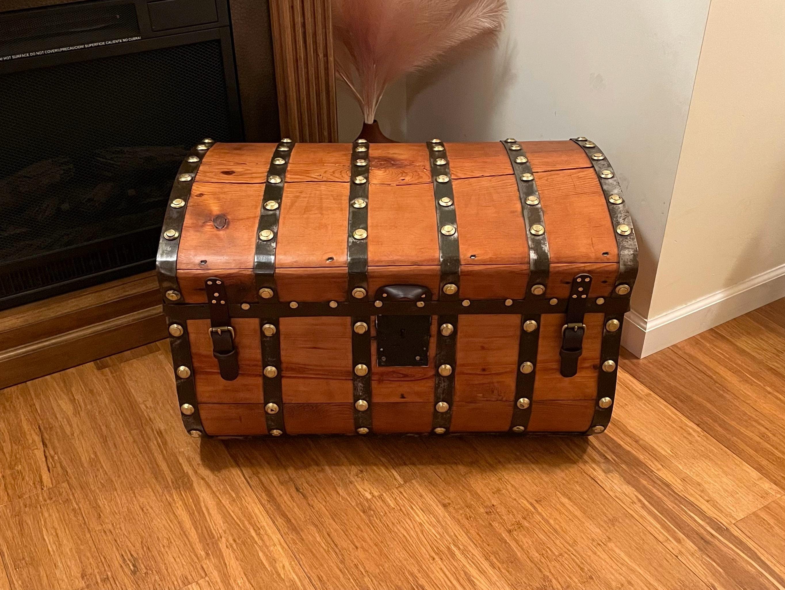 Refinished Jenny Lind Antique Trunk Circa 1850 With Tray - Etsy