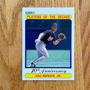 Jeu de cartes de baseball vintage Cal Ripken Jr. • assortiment de cartes de baseball de collection • cartes de collectionneur • 8 cartes différentes de Cal Ripken Jr.