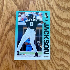 Conjunto de cards de beisebol vintage de Bo Jackson • cards de beisebol colecionáveis variados • cards de colecionador • 9 cards diferentes de Bo Jackson