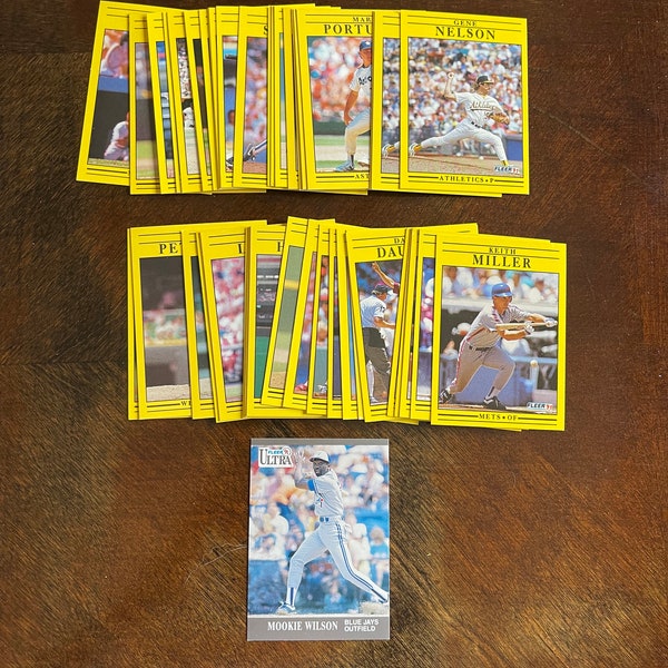 FLEER Cartes de baseball 1991 • Cartes de baseball 1991 • Cartes de collection • Cartes 42 balles