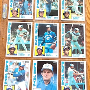 Ensemble TOPPS 1984 des Blue Jays de Toronto, lot de cartons des Blue Jays de Toronto, 27 cartons