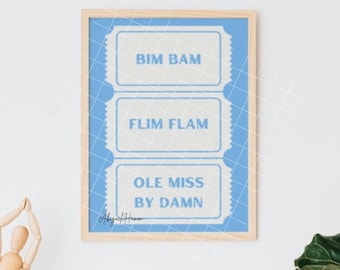 Impresión de boletos de Ole Miss / Hotty Toddy / Oxford, Mississippi / DESCARGA INMEDIATA