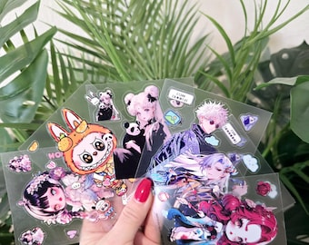 Popmart Skull Panda, Dora, Labubu Fantasy Stickers - Etsy