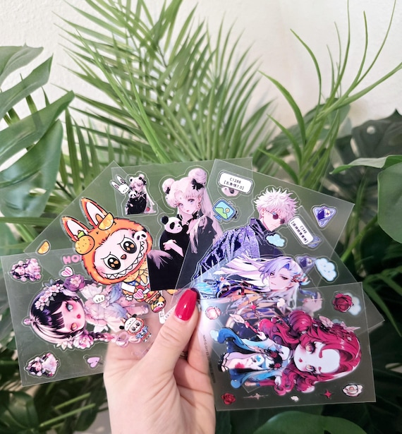 その他 popmart skullpanda labubu Popmart Skullpanda, Dora, Labubu Fantasy Pre Made Stickers and