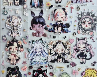 Popmart Skullpanda, Dora, Labubu Fantasy Pre Made Stickers and