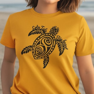 Polynesian Sea Turtle T-Shirt Samoa Loto Tele Big Heart Samoan Culture T Shirt Unisex Jersey Short Sleeve Tee