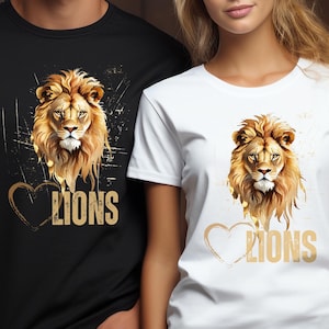 I Love Lions T-Shirt Gift for Teen Cool Guy T-shirt for Women Summer Style Best Birthday gift for Lion Lover Tee Unisex Softstyle T-Shirt
