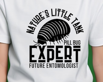 Pill Bug Experte Kinder T-Shirt Bug Liebhaber Tween Geschenk Roly Poly Lernspaß Insekt T-Shirt Langlebiger Komfort Jugend Kurzarm T-Shirt