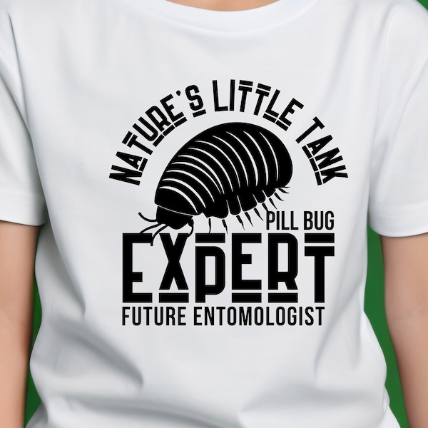 Pill Bug Expert Kids T-Shirt Bug Lover Tween Gift Roly Poly Educational Fun Insect T Shirt Durable Comfort Youth Short Sleeve Tee