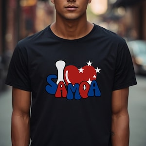 I Love Samoa T-Shirt Polynesian Islander Gift I Heart Samoa Patriotic T Shirt Unisex Jersey Short Sleeve Tee