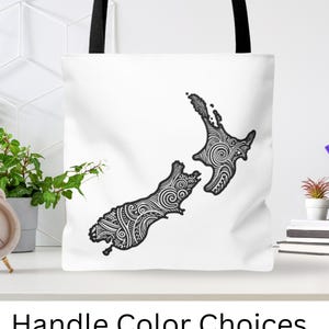 Maori Tattoo Tote Bag Coole Neuseeland-Karte Design Reisetasche Beste Aotearoa Geschenk NZ Kiwi Geburtstag Tragetasche Bold and Stylish Accessory