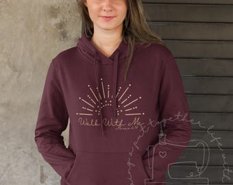 Walk With Me Hoodie | Moses Scripture Boho Adult Teen Girls Camp 2026 Sweatshirt