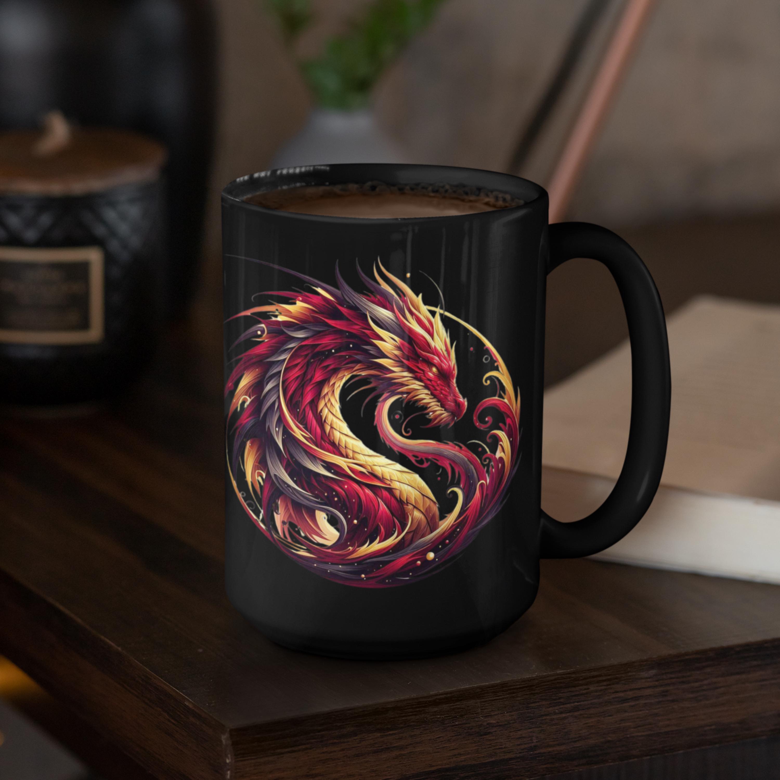 Personalized Dragon Coffee Mug – Custom Name Glitter Dragon Ceramic Cup, 11oz Or 15oz - View #5