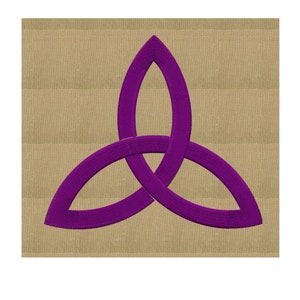 Celtic Knot Irish Triquetra Trinity Embroidery DESIGN FILE - Instant download - Vp3 Exp Dst Hus Jef Pes formats - 2 sizes 1 color