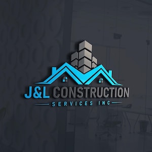 Custom Construction Logo Design: Building, Roofing, Contractor (JPEG, PNG, Vector Files Included)