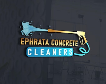 Pressure Washing Company Logo Design: Modern Cleaning Service