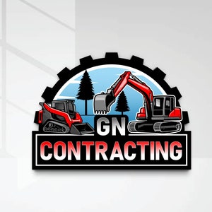 Construction Logo | Excavator logo | bulldozer logo | skid steer logo | Truck Logo | contractor logo | asphalt paving | handyman excavation