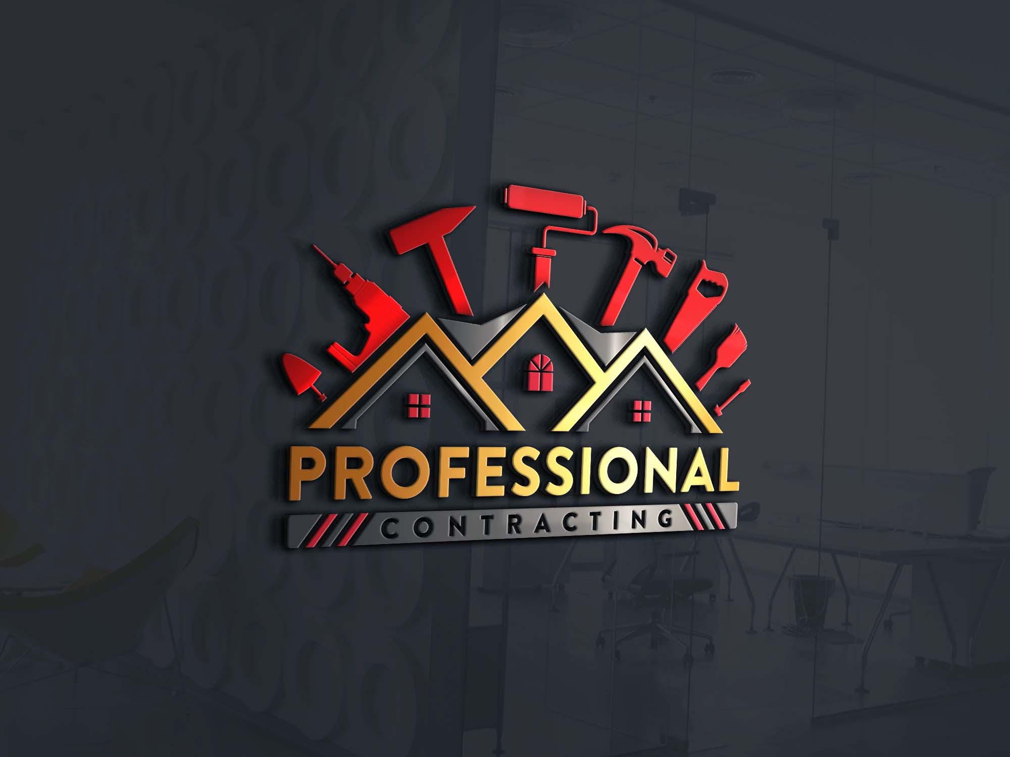 Construction Business Logo Design: Professional Contractor Branding - Etsy