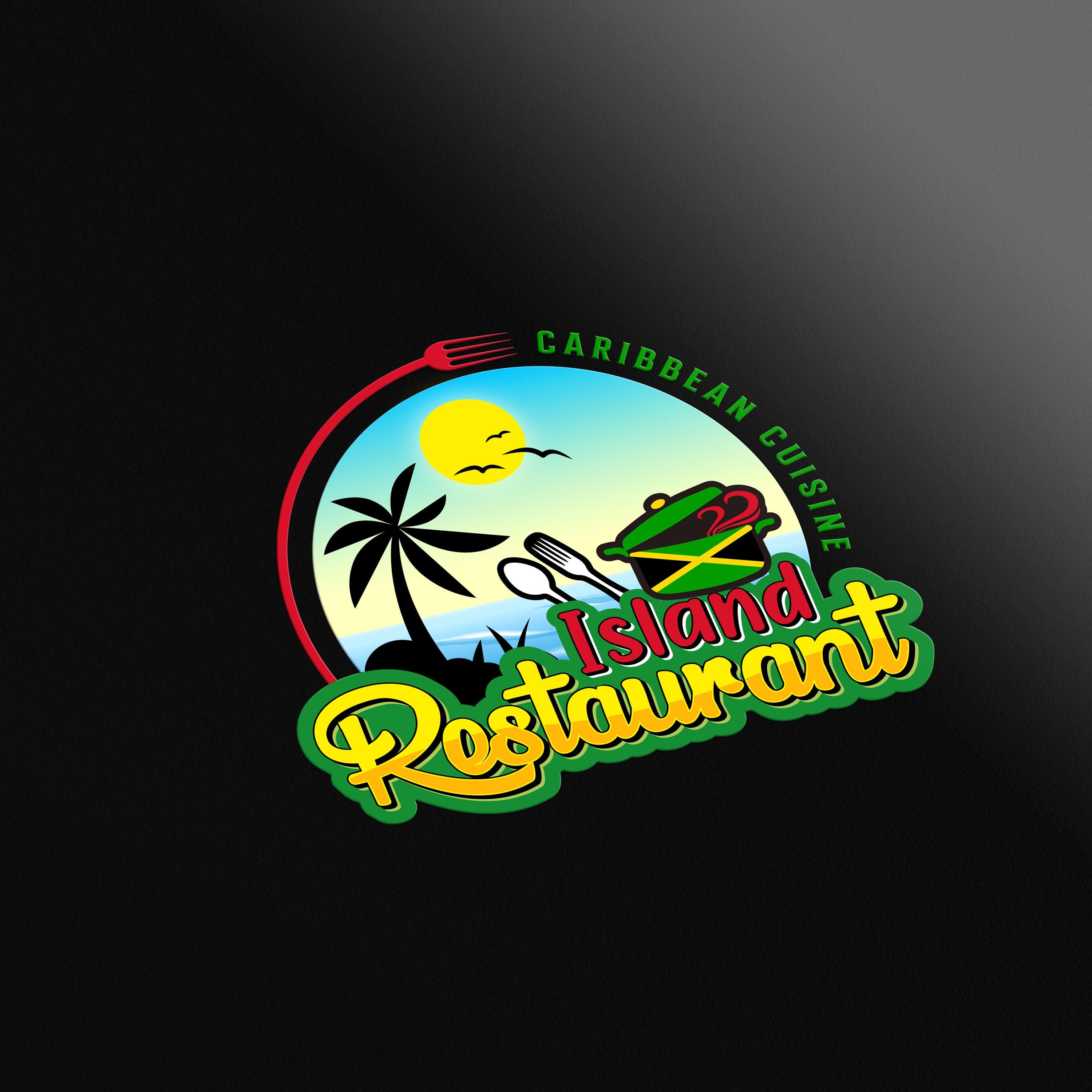 Custom Caribbean Restaurant Logo: Tropical Island Design - Etsy Finland, image size:3000x3000